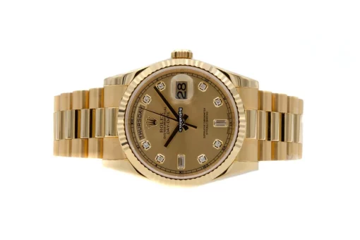 Wonderful Fake Rolex Day-date 36 118238 Caliber 3155 Automatic Movement 36mm Yellow Gold Case Mens/unisex Watch - Image 2