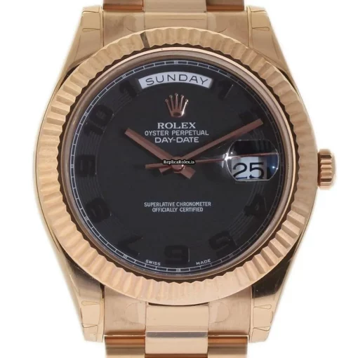 Excellent Copy Rolex Day-date II 218235 Caliber 3156 Automatic Movement 41mm Rose Gold Case Mens/unisex Watch
