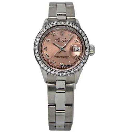 Appealing Replica Rolex Oyster Perpetual Lady Date 6519 Automatic Movement 26mm Steel Case Womens Watch - Image 2