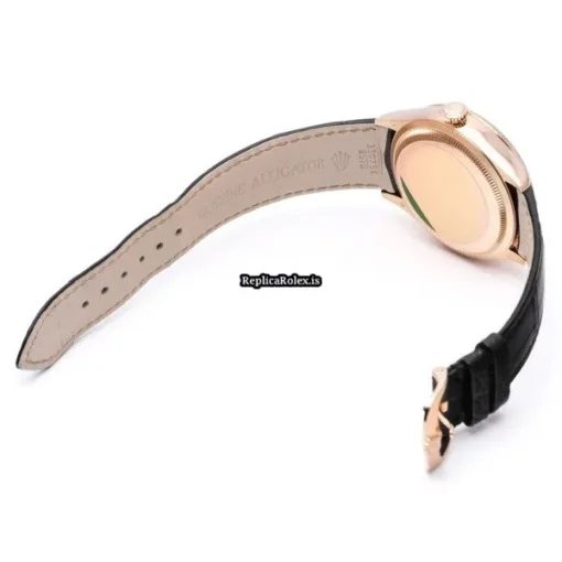 Neat Replica Rolex Cellini Date 50515 Caliber 3165 Automatic Movement 39mm Rose Gold Case Watch - Image 4