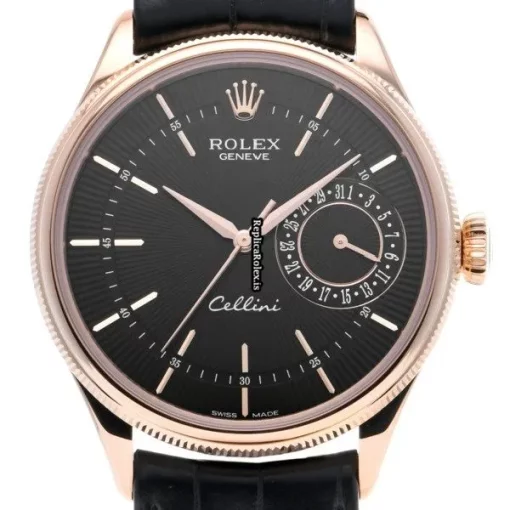 Neat Replica Rolex Cellini Date 50515 Caliber 3165 Automatic Movement 39mm Rose Gold Case Watch - Image 6