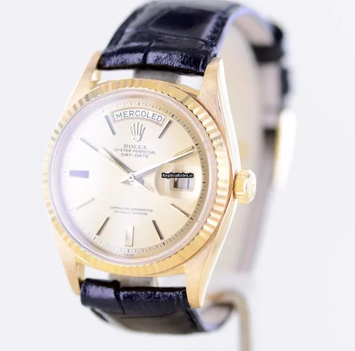 Mind-boggling Replica Rolex Day-date 36 1803 Caliber 1556 Automatic Movement 36mm Yellow Gold Case Mens/unisex Watch - Image 2