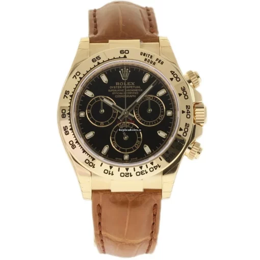 Distinctive Fake Rolex Daytona 116518 Caliber 4130 Automatic Movement 40mm Yellow Gold Case Mens/unisex Watch - Image 2