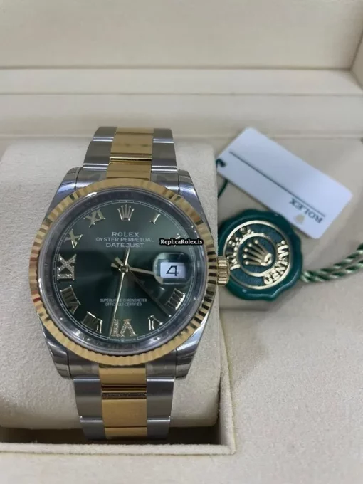 Beautiful Replica Rolex Datejust 126233 Caliber 3235 Automatic Movement 36mm Gold/steel Case Mens/unisex Watch - Image 2