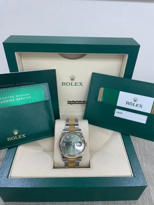Beautiful Replica Rolex Datejust 126233 Caliber 3235 Automatic Movement 36mm Gold/steel Case Mens/unisex Watch - Image 3