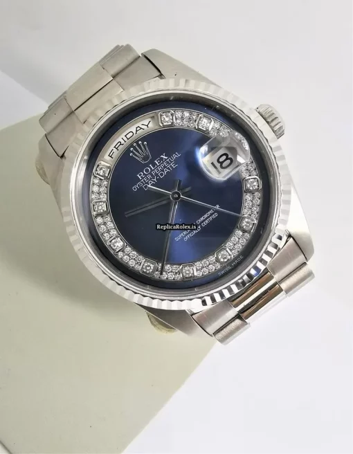 Unique Knockoff Rolex Day-date 36 18239 Caliber 3155 Automatic Movement 36mm White Gold Case Mens/unisex Watch