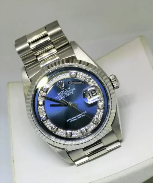 Unique Knockoff Rolex Day-date 36 18239 Caliber 3155 Automatic Movement 36mm White Gold Case Mens/unisex Watch - Image 9