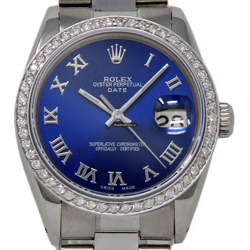 Lovely Replica Rolex Oyster Perpetual Date 1500 Automatic Movement 34mm Steel Case Womens Watch