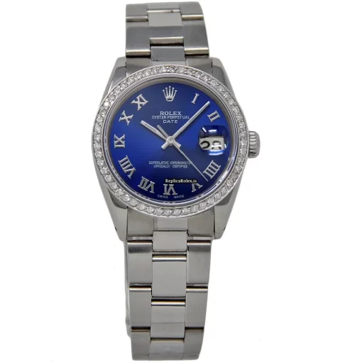 Lovely Replica Rolex Oyster Perpetual Date 1500 Automatic Movement 34mm Steel Case Womens Watch - Image 2