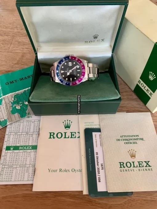 Swiss Clone Rolex Gmt-master 1675 Caliber 1570 Automatic Movement 40mm Steel Case Mens/unisex Watch - Image 2