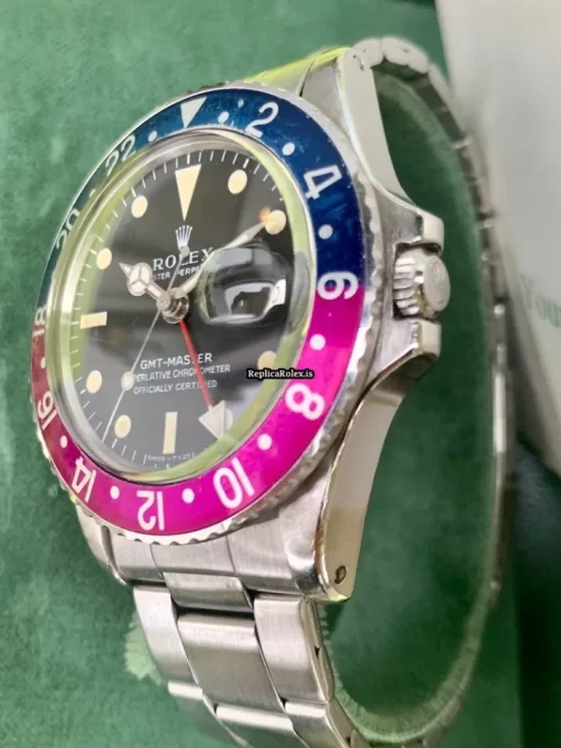 Swiss Clone Rolex Gmt-master 1675 Caliber 1570 Automatic Movement 40mm Steel Case Mens/unisex Watch - Image 4