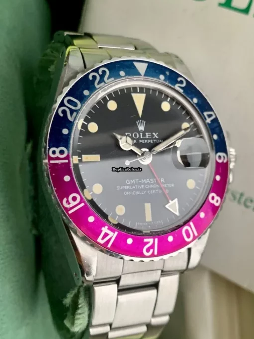 Swiss Clone Rolex Gmt-master 1675 Caliber 1570 Automatic Movement 40mm Steel Case Mens/unisex Watch - Image 5