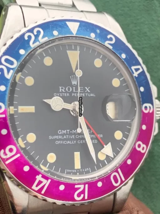 Swiss Clone Rolex Gmt-master 1675 Caliber 1570 Automatic Movement 40mm Steel Case Mens/unisex Watch - Image 7