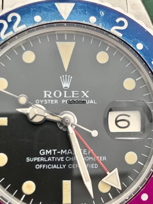 Swiss Clone Rolex Gmt-master 1675 Caliber 1570 Automatic Movement 40mm Steel Case Mens/unisex Watch - Image 8