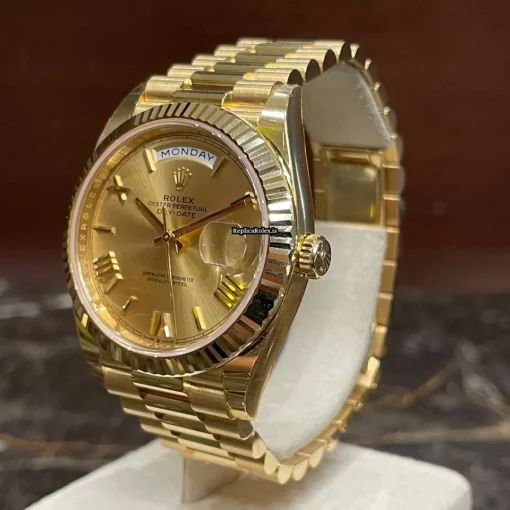 Appealing Fake Rolex Day-date 40 228238 Caliber 3255 Automatic Movement 40mm Yellow Gold Case Mens/unisex Watch - Image 3