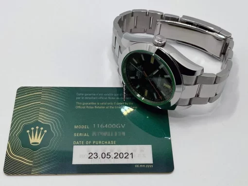 Top Replica Rolex Milgauss 116400gv Caliber 3131 Automatic Movement 40mm Steel Case Mens/unisex Watch - Image 7