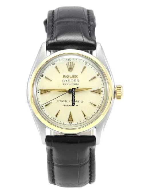 Fantastic Replica Rolex Bubble Back 6084 Automatic Movement 34mm Gold/steel Case Mens/unisex Watch