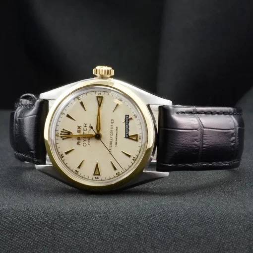 Fantastic Replica Rolex Bubble Back 6084 Automatic Movement 34mm Gold/steel Case Mens/unisex Watch - Image 2