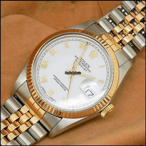 Terrific Replica Rolex Datejust 16013 Caliber 3035 Automatic Movement 36mm Gold/steel Case Mens/unisex Watch - Image 4