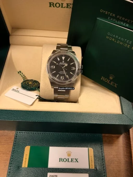 Incredible Replica Rolex Explorer 214270 Caliber 3132 Automatic Movement 39mm Steel Case Mens/unisex Watch - Image 16