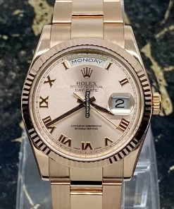 Unique Replica Rolex Day-date 36 118235f Caliber 3155 Automatic Movement 36mm Rose Gold Case Mens/unisex Watch