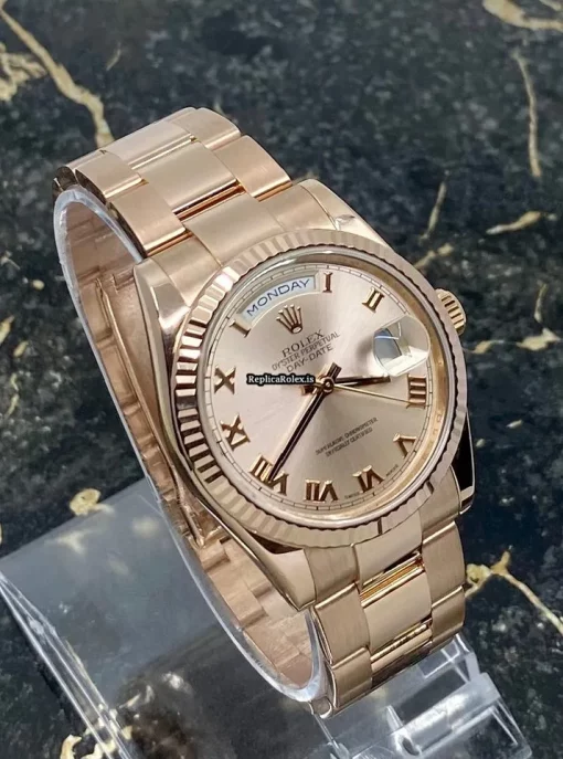 Unique Replica Rolex Day-date 36 118235f Caliber 3155 Automatic Movement 36mm Rose Gold Case Mens/unisex Watch - Image 9