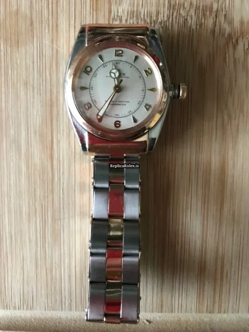 Well Made Fake Rolex Bubble Back 2940 Caliber 2940 Automatic Movement Gold/steel Case Mens/unisex Watch - Image 11