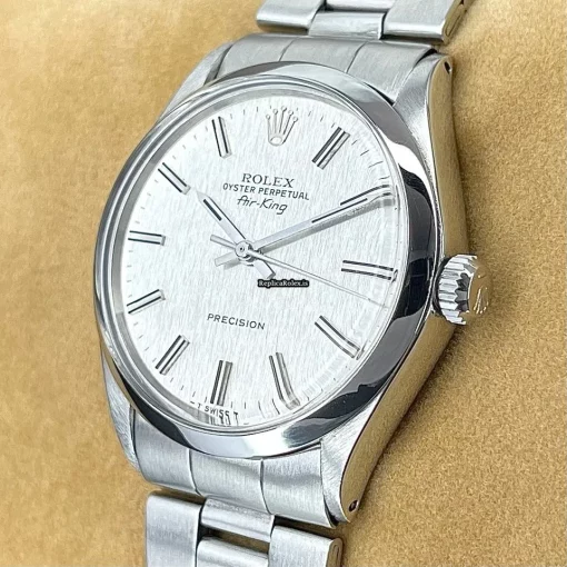 Great Replica Rolex Air King Precision 5500 Caliber 1520 Automatic Movement 34x40mm Steel Case Mens/unisex Watch - Image 4