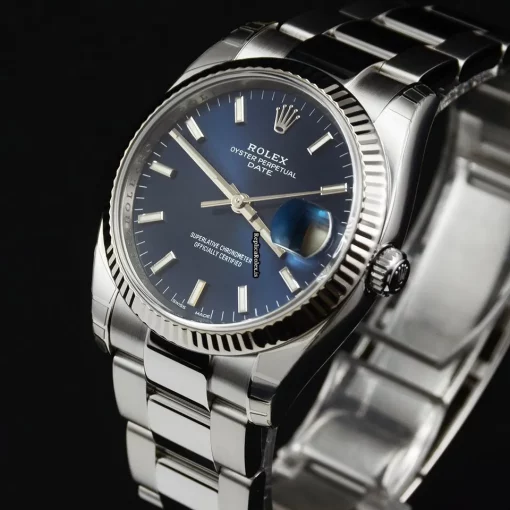 Inexpensive Fakes Rolex Oyster Perpetual Date 115234 Caliber 3135 Automatic Movement 34mm Steel Case Mens/unisex Watch - Image 9
