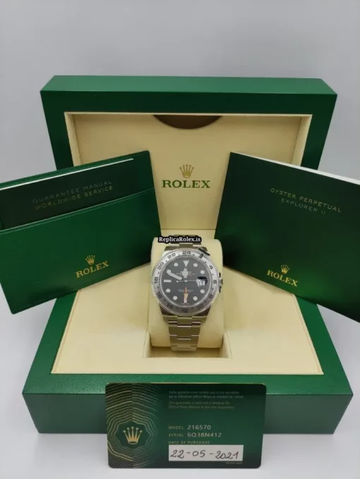 Top Replica Rolex Explorer II 216570 Caliber 3187 Automatic Movement 42mm Steel Case Mens/unisex Watch - Image 10