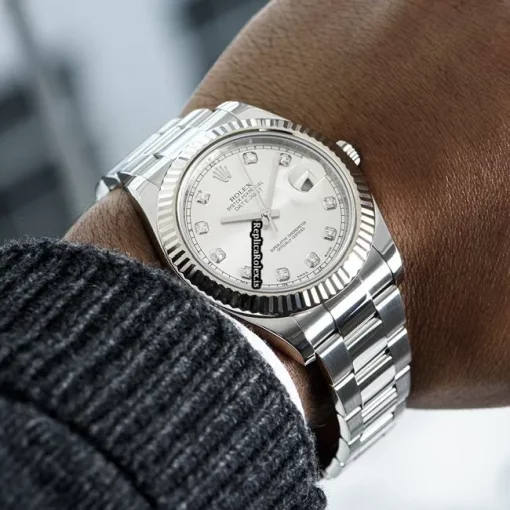 Recommend Replica Rolex Datejust II 116334 Caliber 3136 Automatic Movement 41mm White Gold Case Mens/unisex Watch - Image 7
