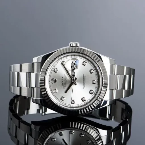 Recommend Replica Rolex Datejust II 116334 Caliber 3136 Automatic Movement 41mm White Gold Case Mens/unisex Watch - Image 9