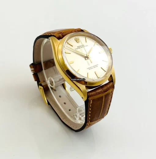 Incredible Replica Rolex Oyster Perpetual 34 1002 Caliber 1570 Automatic Movement 34mm Yellow Gold Case Mens/unisex Watch - Image 12