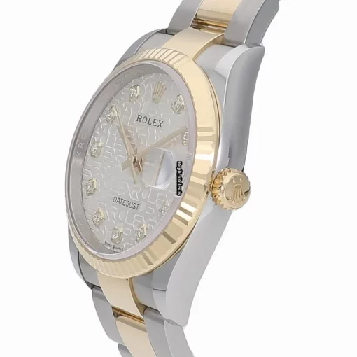 Awesome Clone Rolex Datejust 126233g Caliber 3235 Automatic Movement 36mm Gold/steel Case Watch - Image 2