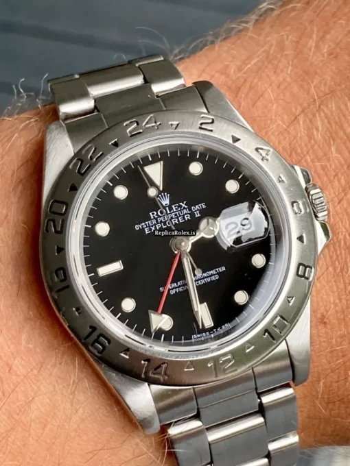 Neat Fake Rolex Explorer II 16570 Caliber 3185 Automatic Movement 40mm Steel Case Mens/unisex Watch - Image 2