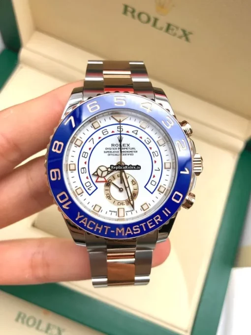Marvellous Copies Rolex Yacht-master II 116681 Caliber 4161 Automatic Movement 44mm Gold/steel Case Mens/unisex Watch - Image 10