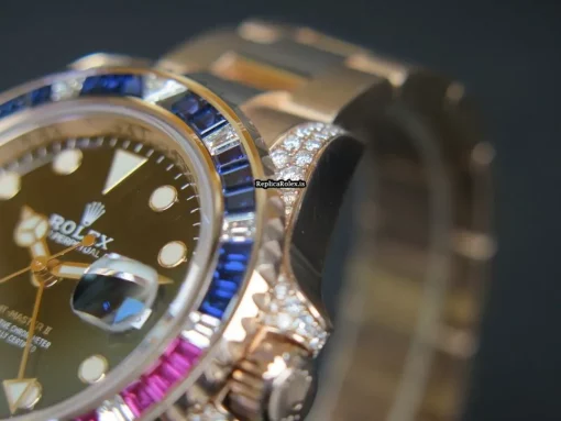 Great Replica Rolex Gmt-master II 126755saru Automatic Movement 40mm Rose Gold Case Mens/unisex Watch - Image 6