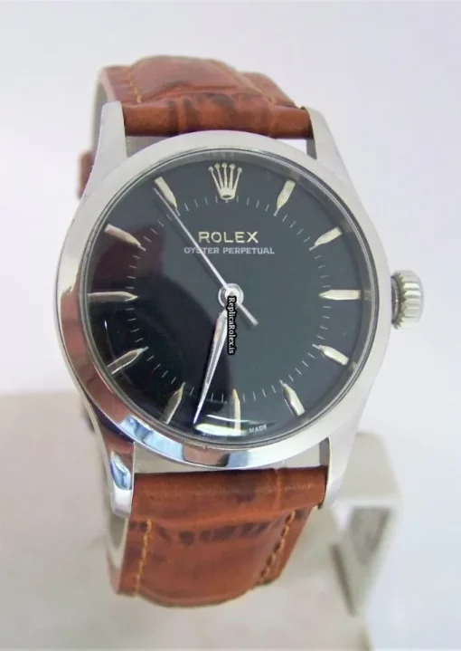Luxury Fake Rolex Bubble Back 6332 Automatic Movement 33.5mm Steel Case Mens/unisex Watch