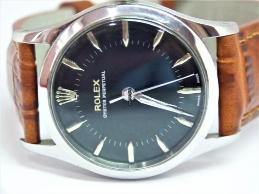 Luxury Fake Rolex Bubble Back 6332 Automatic Movement 33.5mm Steel Case Mens/unisex Watch - Image 4
