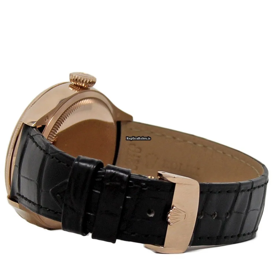 Stylish Replica Rolex Cellini Moonphase 50535 39mm Rose Gold Case Mens/unisex Watch - Image 3