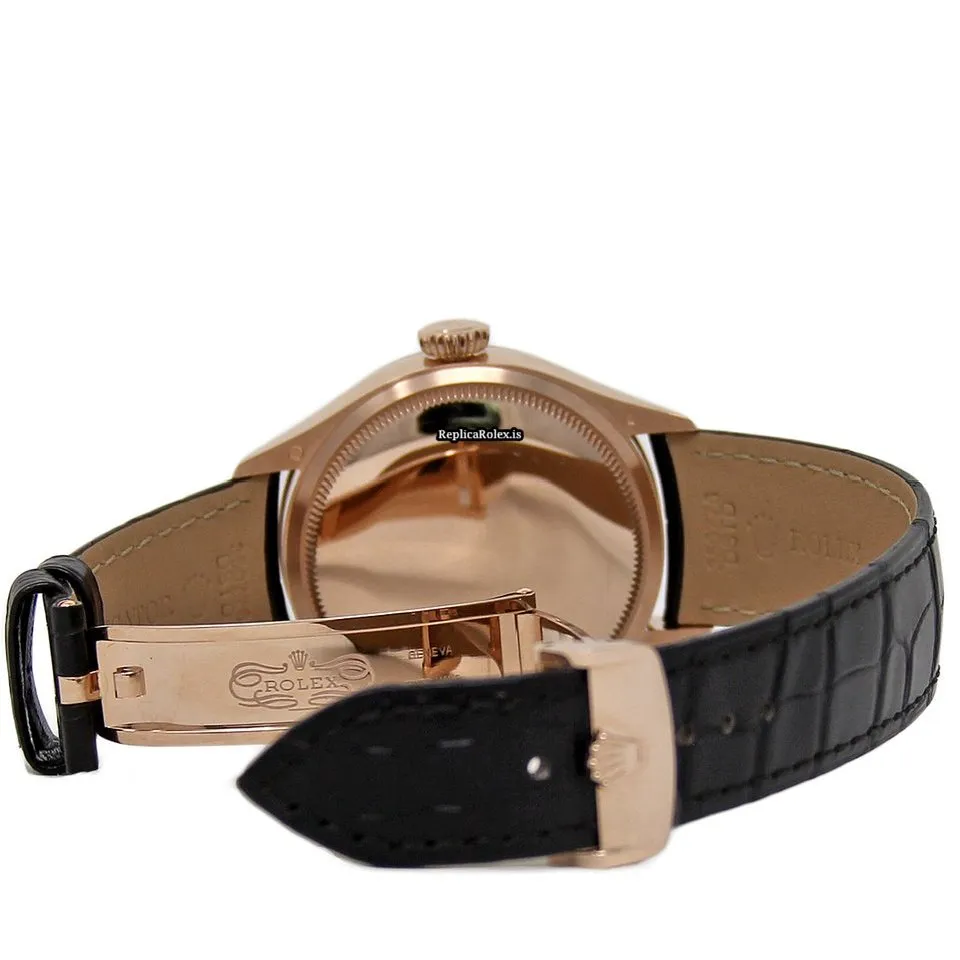 Stylish Replica Rolex Cellini Moonphase 50535 39mm Rose Gold Case Mens/unisex Watch - Image 4