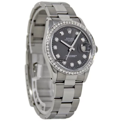 Terrific Replica Rolex Oyster Perpetual Date 15000 Automatic Movement 34mm Steel Case Womens Watch - Image 5
