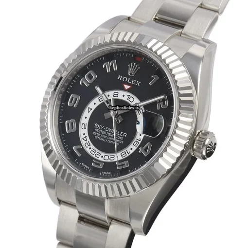 Discount Replica Rolex Sky-dweller 326939 Caliber 9001 Automatic Movement 42mm White Gold Case Mens/unisex Watch