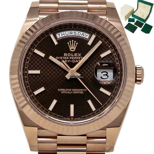 Luxury Fake Rolex Day-date 40 228235 Caliber 3255 Automatic Movement 40mm Rose Gold Case Mens/unisex Watch