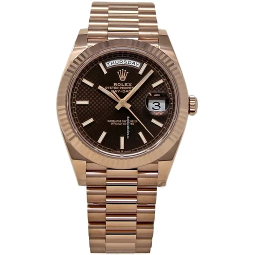 Luxury Fake Rolex Day-date 40 228235 Caliber 3255 Automatic Movement 40mm Rose Gold Case Mens/unisex Watch - Image 2