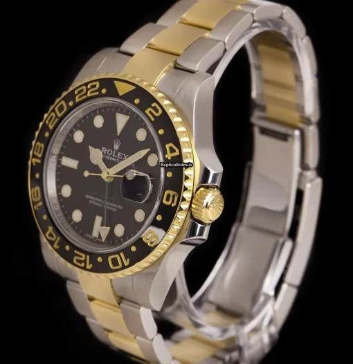 Awesome Copy Rolex Gmt-master II 116713ln Automatic Movement 40mm Gold/steel Case Mens/unisex Watch - Image 2