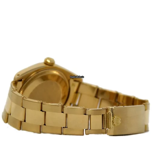 Terrific Replicas Rolex Oyster Perpetual Date 1503 Automatic Movement 34mm Yellow Gold Case Womens Watch - Image 3
