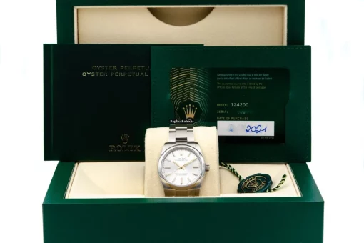 Unique Replica Rolex Oyster Perpetual 34 124200 Caliber 2232 Automatic Movement 34mm Steel Case Mens/unisex Watch - Image 9
