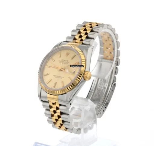 Well Made Imitation Rolex Datejust 16233 Caliber 3135 Automatic Movement 36mm Gold/steel Case Mens/unisex Watch - Image 2