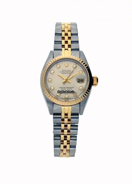 Unique Replicas Rolex Lady-datejust 6917 Caliber 2030 Automatic Movement 26mm Gold/steel Case Womens Watch - Image 4